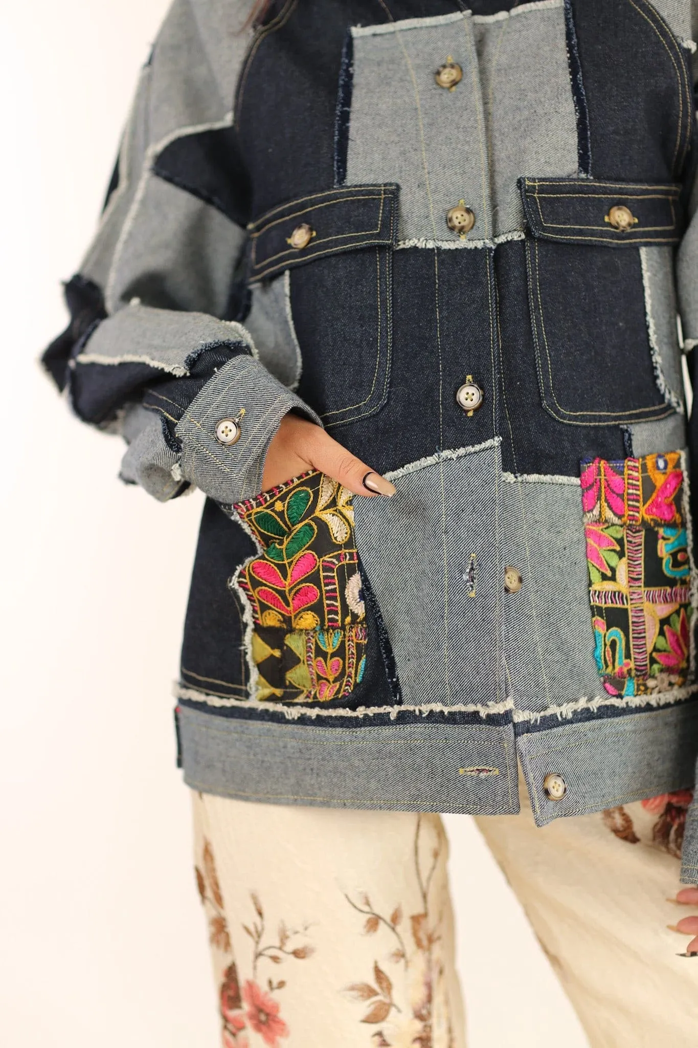 DENIM PATCHWORK JACKET MASHA