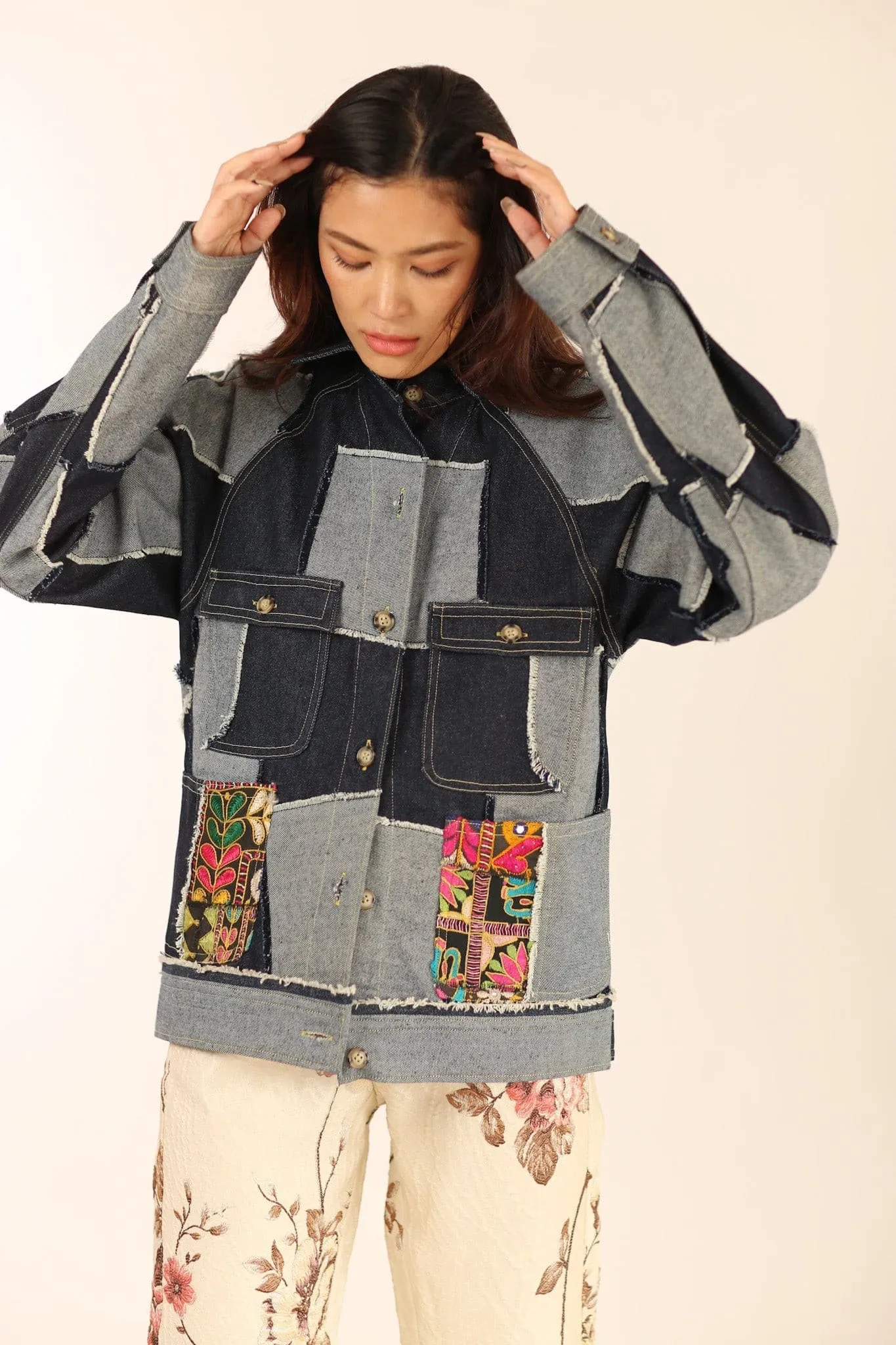 DENIM PATCHWORK JACKET MASHA