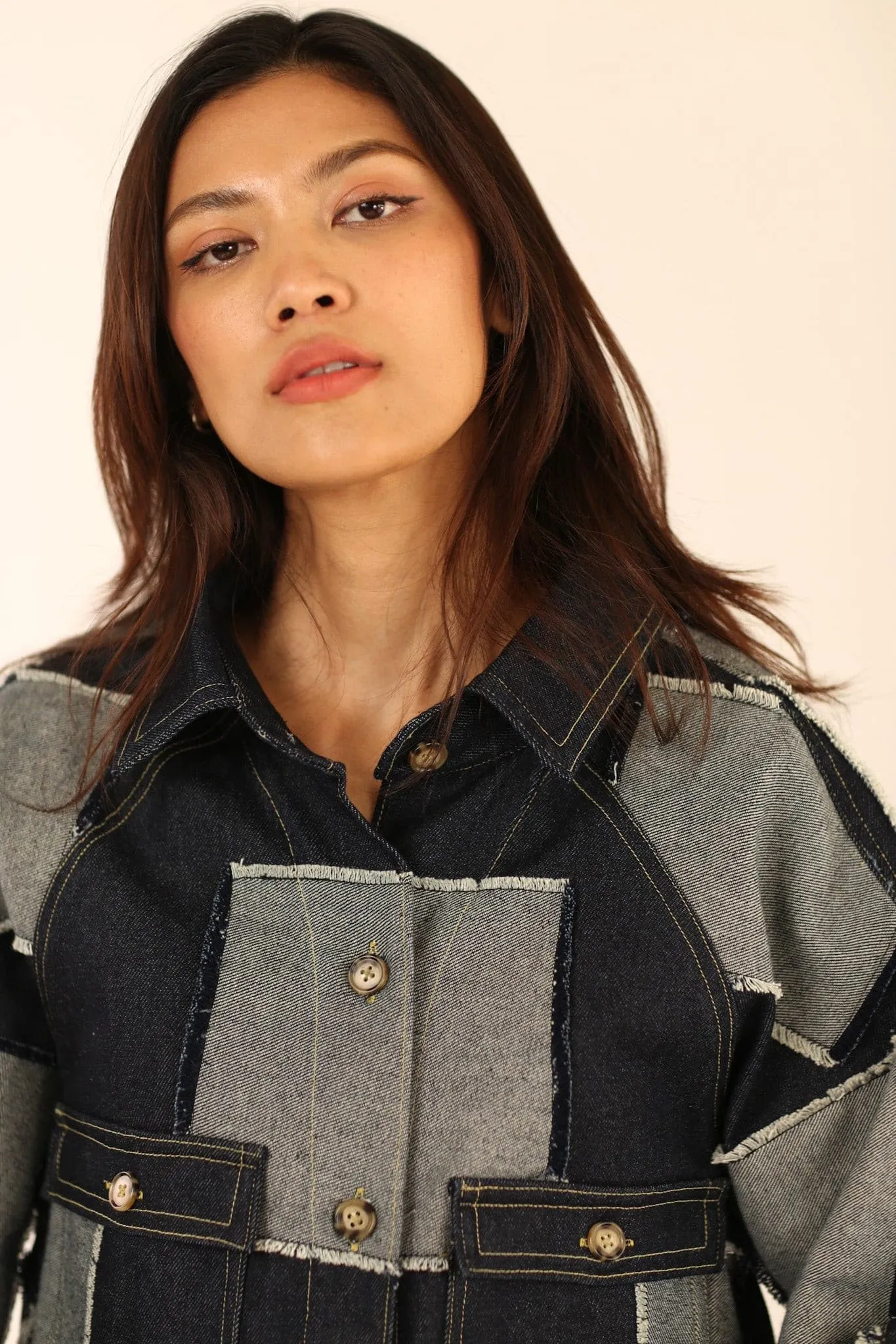 DENIM PATCHWORK JACKET MASHA