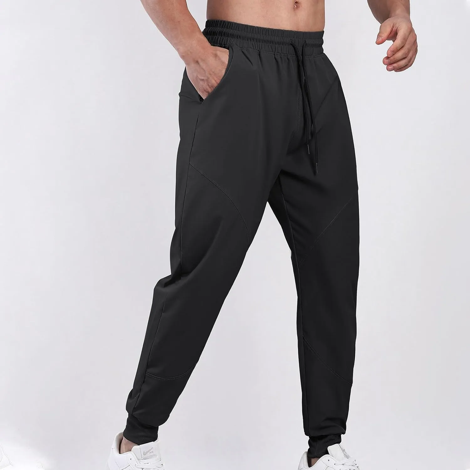 Designer Harem Jogger Pants for Men Baggy Casual Athletic Track Pants Drawstring Loose Fit Stylish Jogger Sportswear
