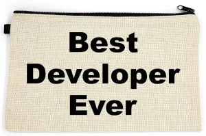 Developer Makeup Bag, Gift For Developer, Best Developer Ever, Toiletry Bag, Birthday Gift For Her, Makeup Bag For Women, Christmas Gift Bag
