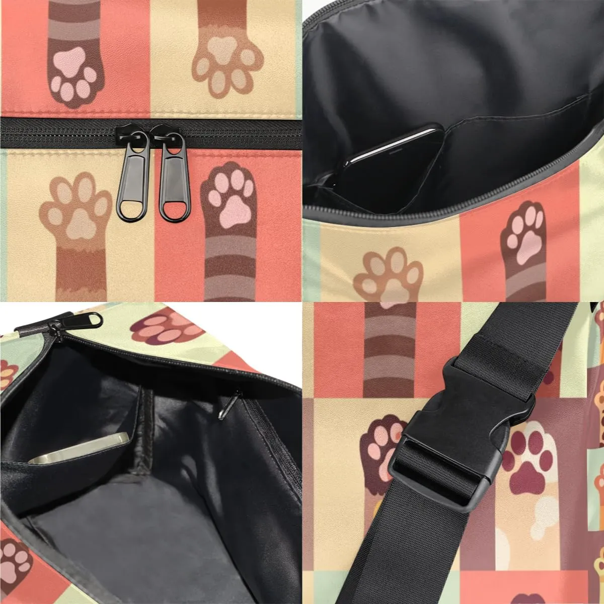Dog Cat Paw Topics Small Gym Bag for Men Women Workout Sport Duffle Bag Waterproof Weekender Overnight Bag Lightweight Carry on Tote Bag Crossbody Shoulder Travel Bag for Swim Yoge Dance