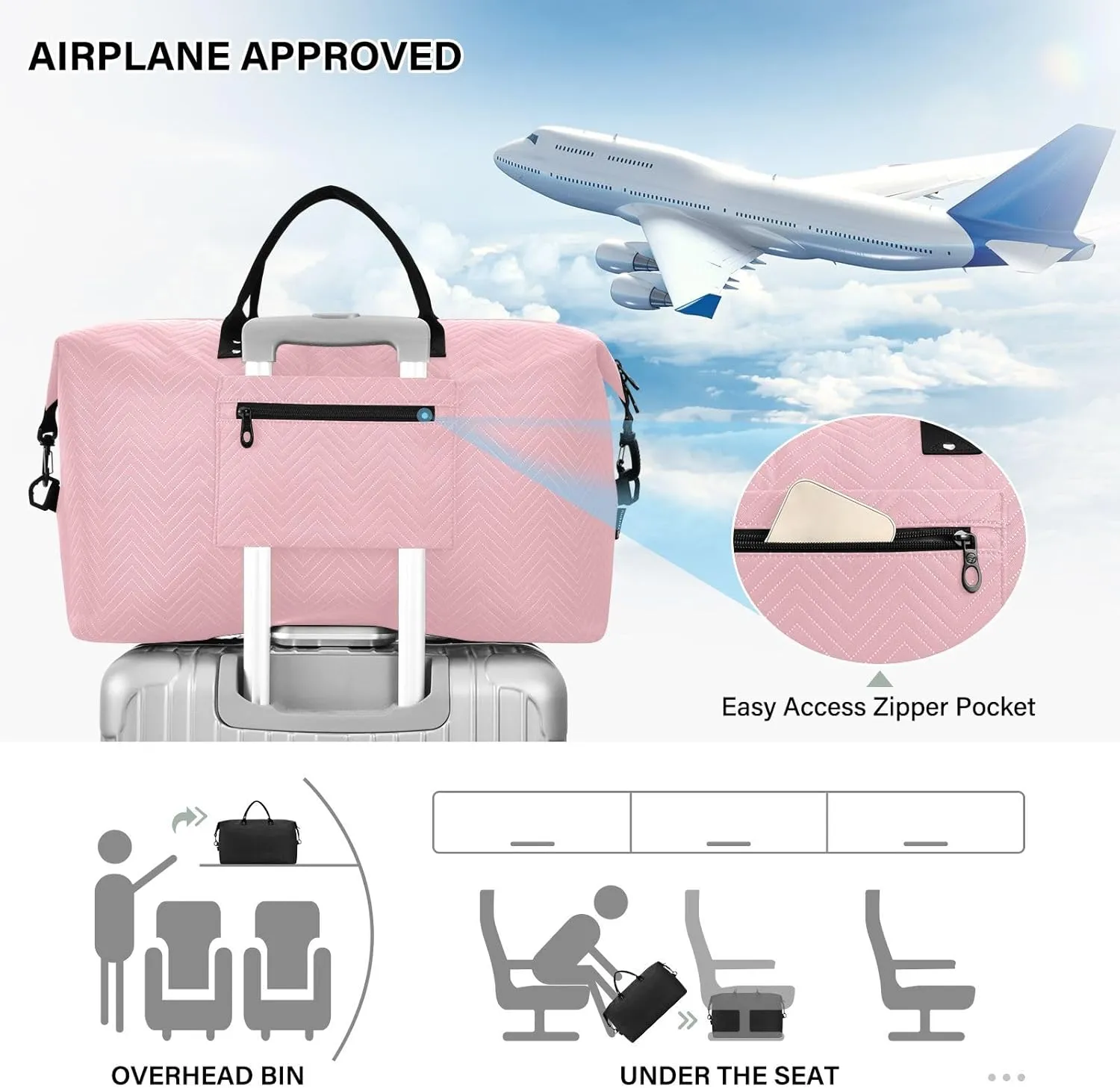 DOMIKING Color Personalized Duffel Bag Weekender Overnight Bags for Women Men Custom Travel Bag for Travel, 2 Pcs