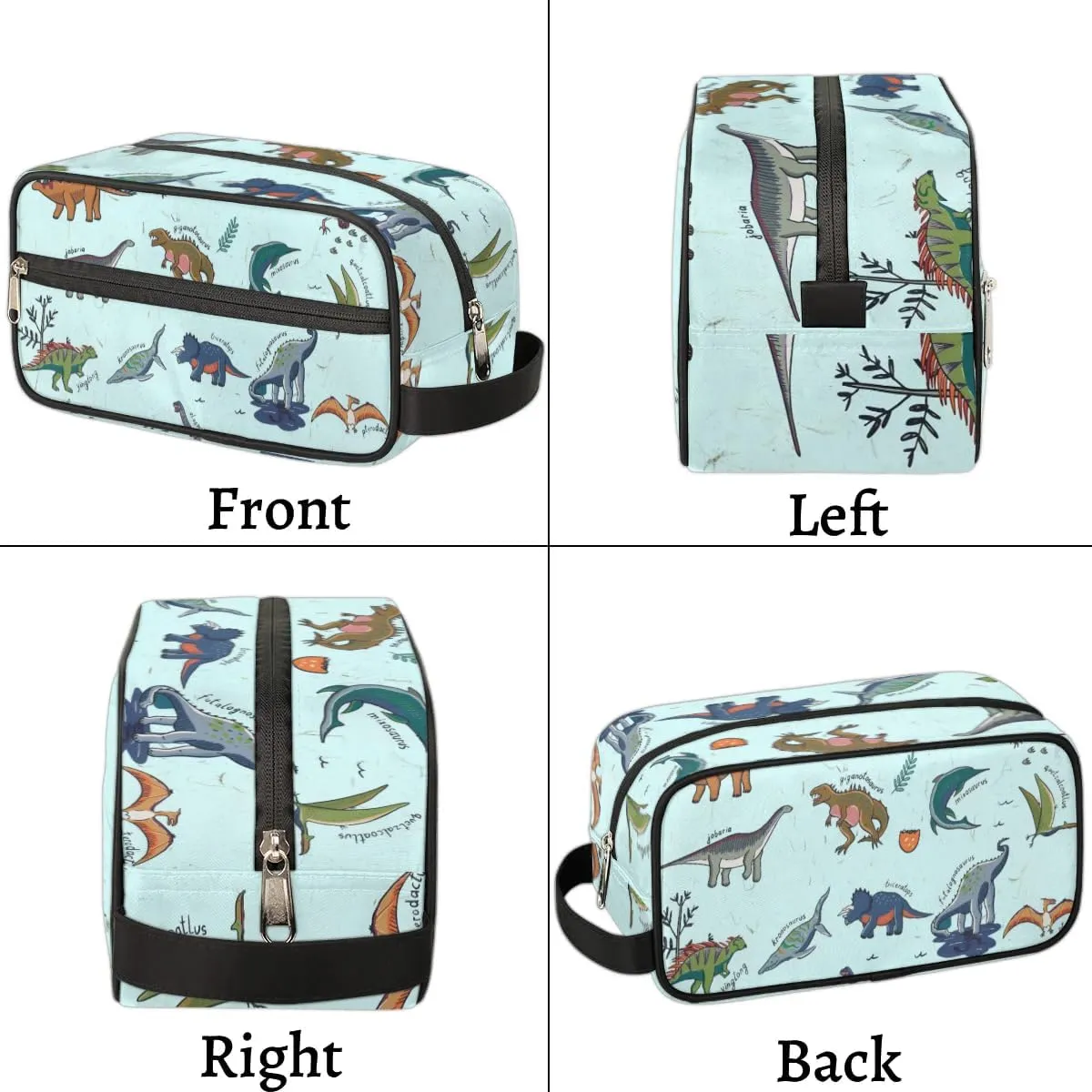 Doodle Dinosaur Toiletry Bag for Boys Men, Travel Toiletry Bag for Woman Cosmetic Makeup Bag, Waterproof Shaving Bag for Toiletries Accessories Travel Essentials