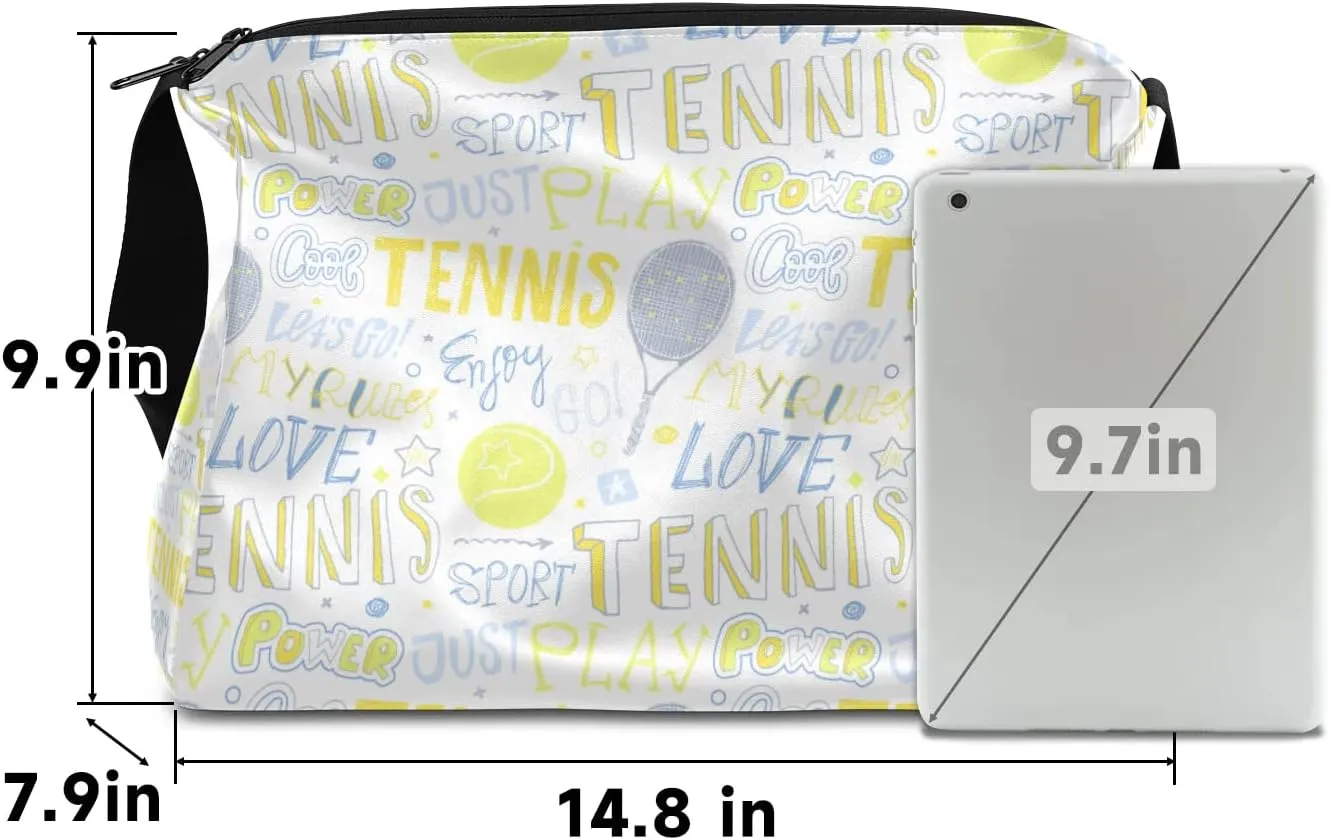 Doodle Tennis Ball Small Gym Bag for Men Women Workout Sport Duffle Bag Waterproof Weekender Overnight Bag Lightweight Carry on Tote Bag Crossbody Shoulder Travel Bag for Swim Yoge Dance