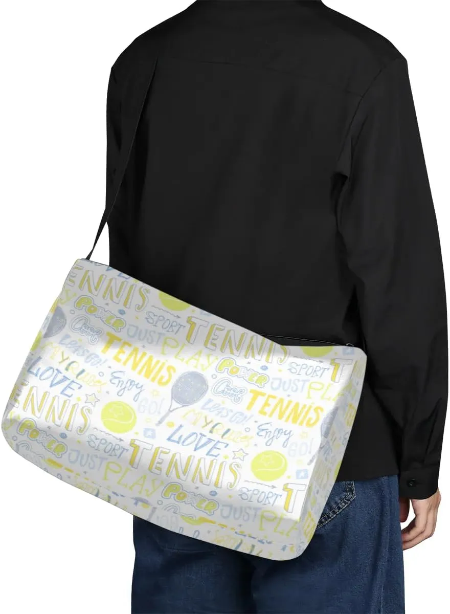 Doodle Tennis Ball Small Gym Bag for Men Women Workout Sport Duffle Bag Waterproof Weekender Overnight Bag Lightweight Carry on Tote Bag Crossbody Shoulder Travel Bag for Swim Yoge Dance