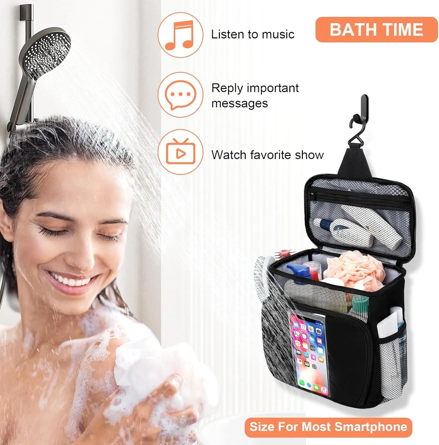 Dorm Room Essentials for Guys, Quick Dry Mesh Shower Caddy, Travel Toiletry Bag for Men and Women, Travel Cruise Camping Essentials 2025, Large Makeup Organizer for Full-Sized Toiletries Gifts for Men