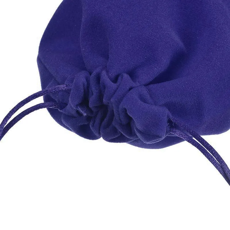 Double Sided Royal Blue Velvet Drawstring Bags - 4 Sizes