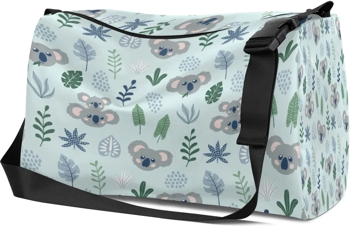 Dragonflies Ginkgo Leaves Small Gym Bag for Men Women Workout Sport Duffle Bag Waterproof Weekender Overnight Bag