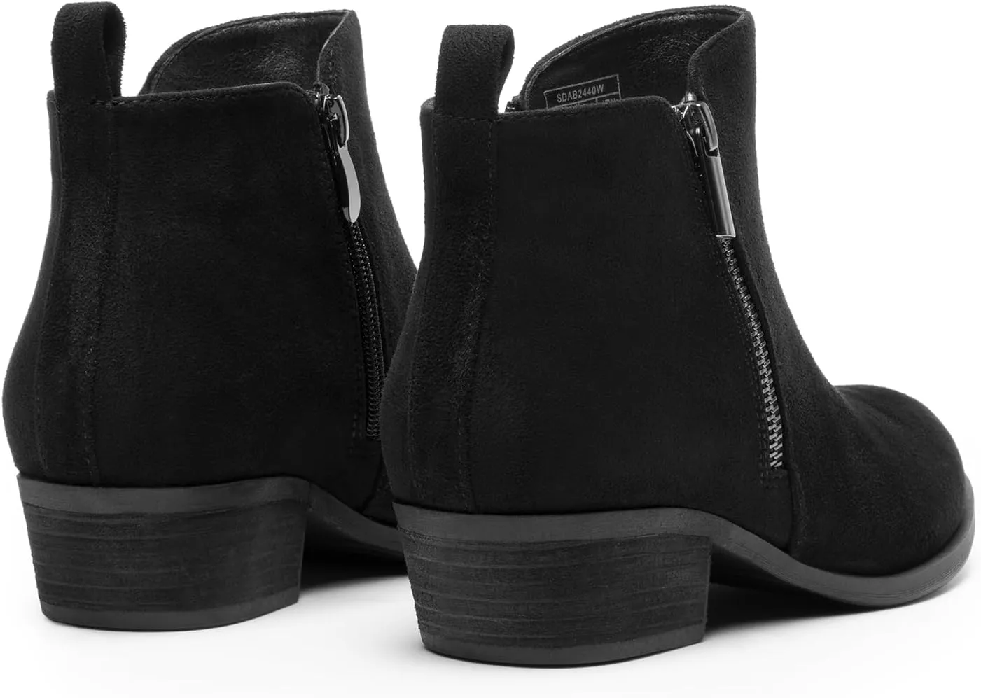 DREAM PAIRS Women's Ankle Boots Classic Low Chunky Heel Side Zipper Booties Shoes