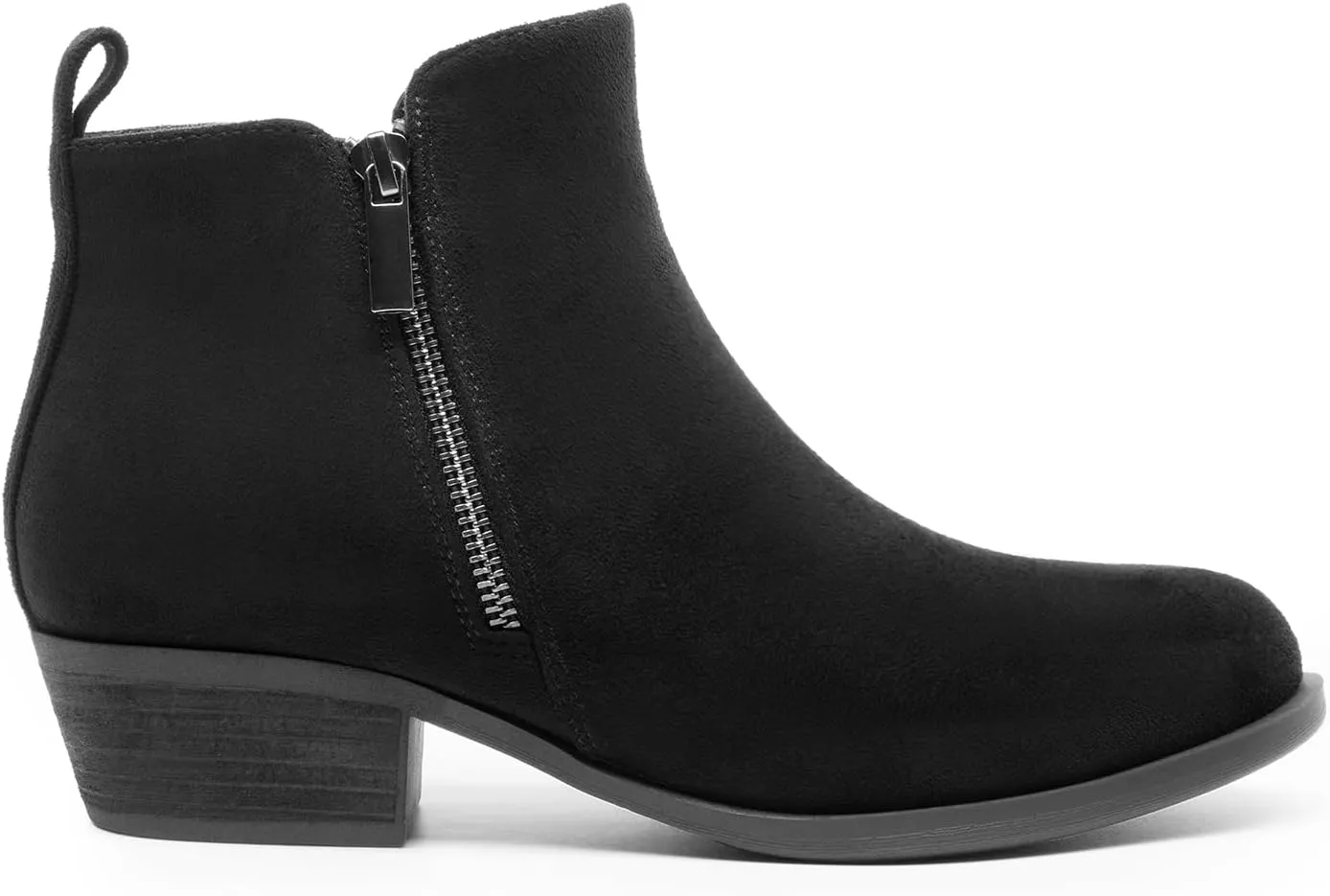 DREAM PAIRS Women's Ankle Boots Classic Low Chunky Heel Side Zipper Booties Shoes