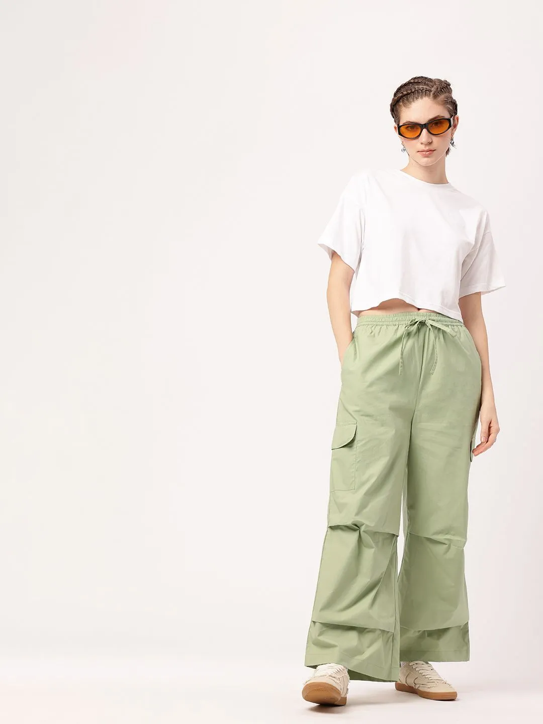 DressBerry Women Indie Street Smart In Cargo Grooves Trousers