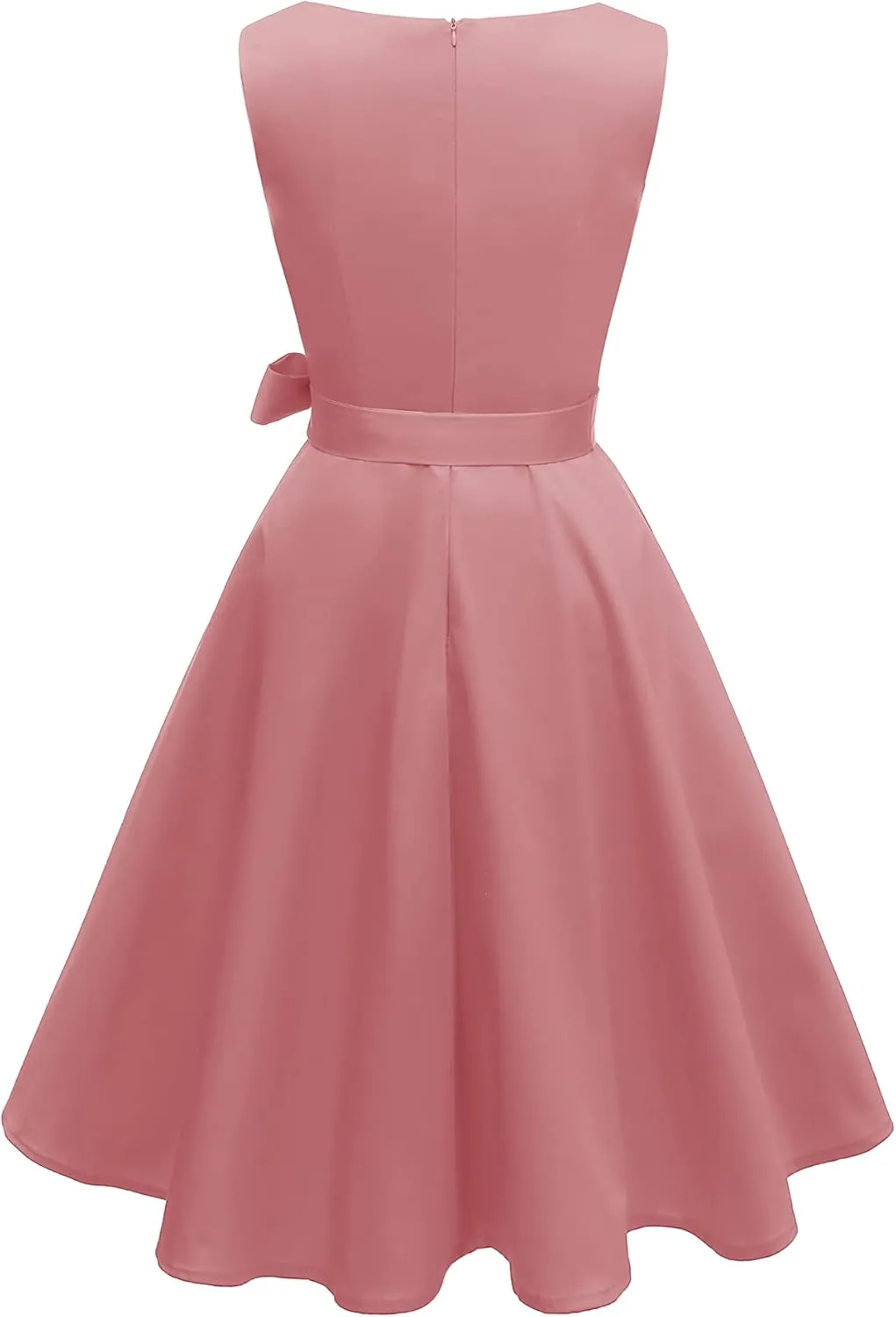 Dressever Women's 50s 60s Vintage Sleeveless Cocktail Party Dress with Pockets