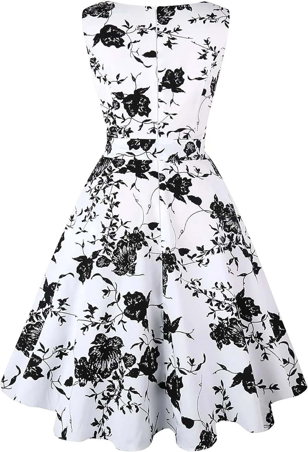 Dressever Women's 50s 60s Vintage Sleeveless Cocktail Party Dress with Pockets