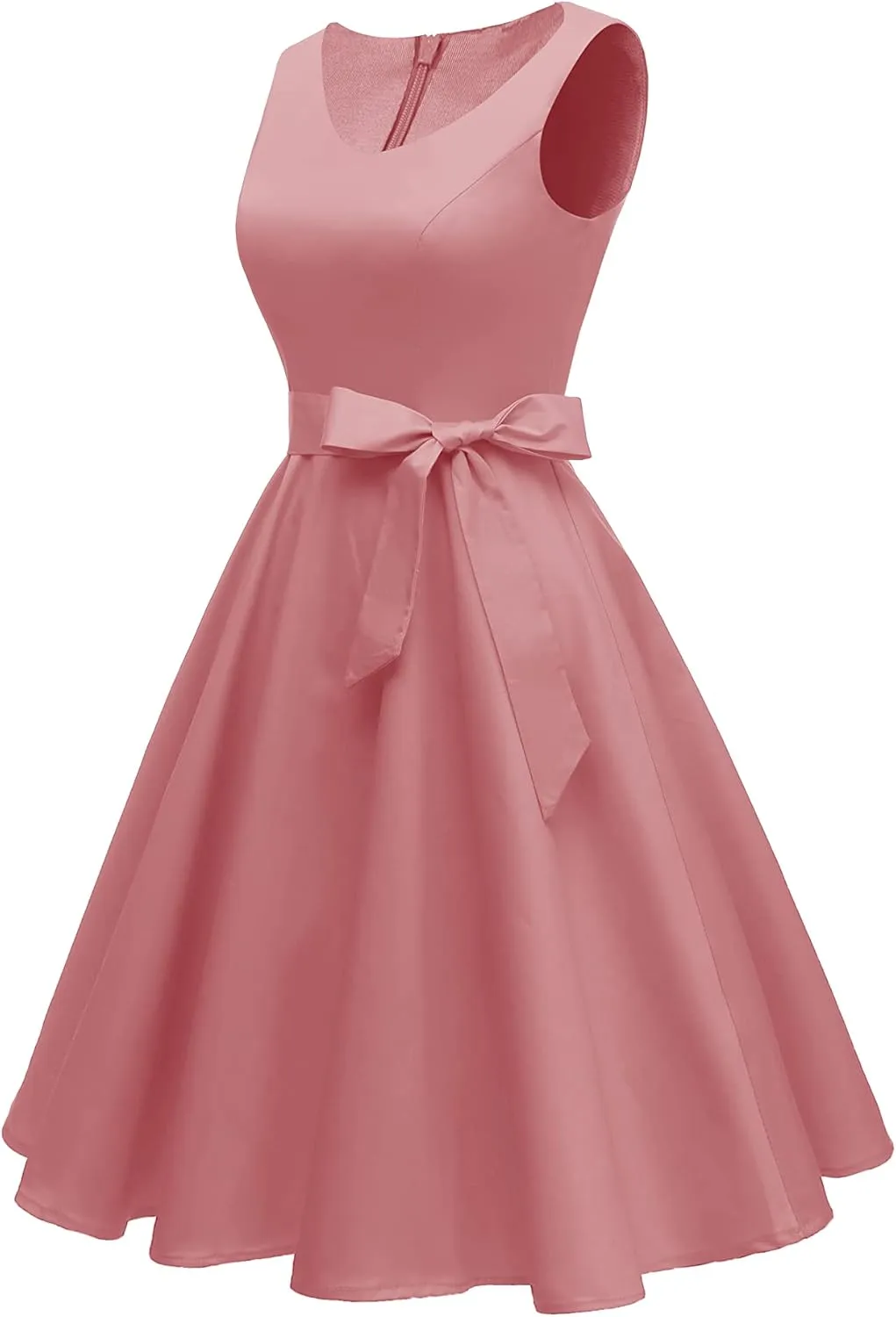 Dressever Women's 50s 60s Vintage Sleeveless Cocktail Party Dress with Pockets