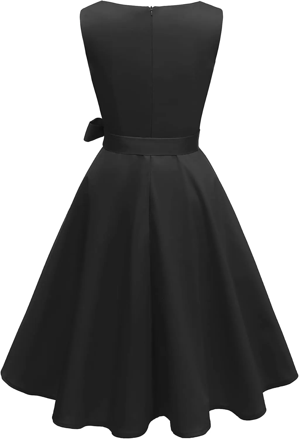 Dressever Women's 50s 60s Vintage Sleeveless Cocktail Party Dress with Pockets