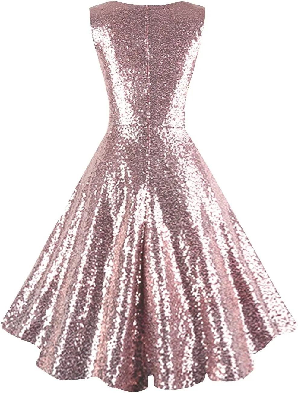 Dressever Women's 50s 60s Vintage Sleeveless Cocktail Party Dress with Pockets
