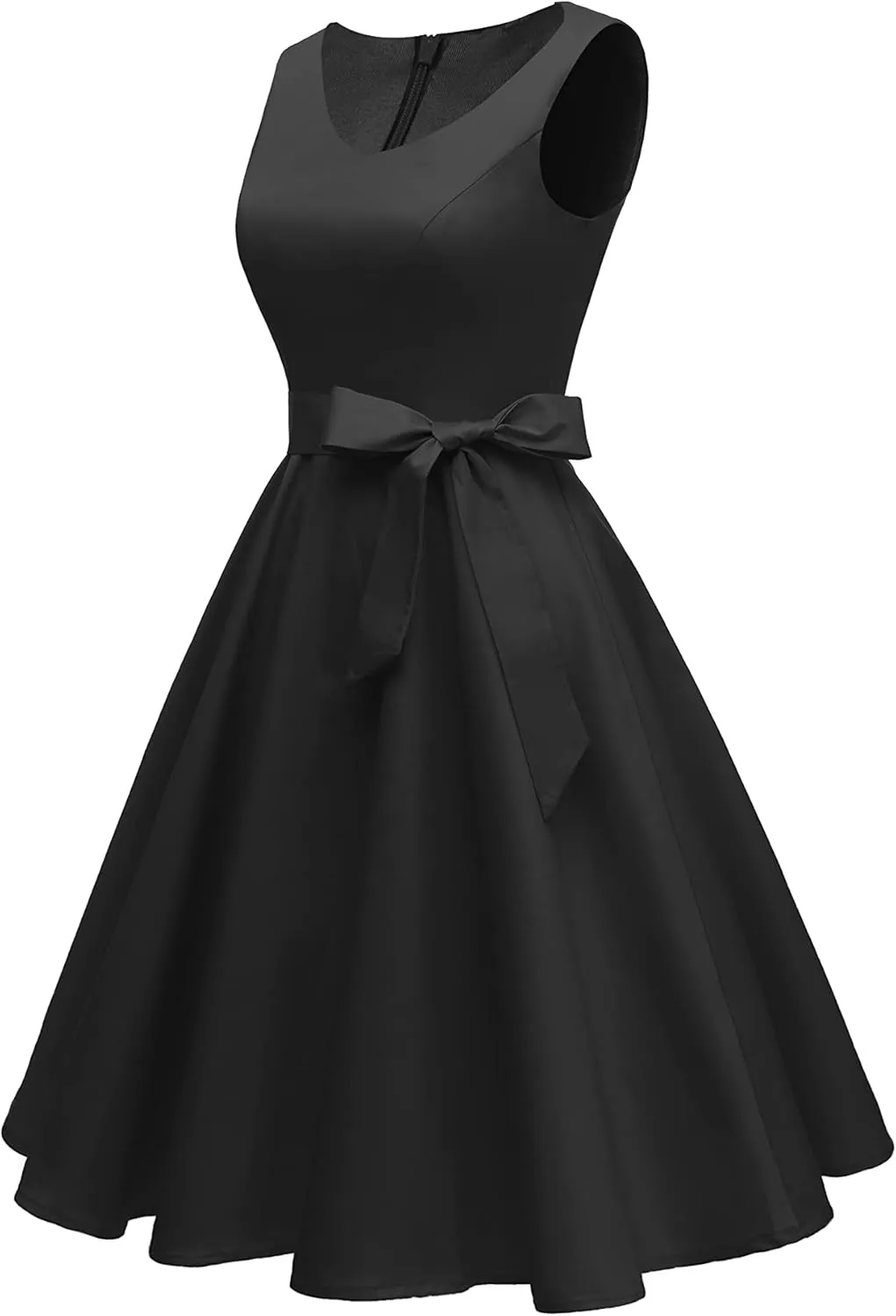 Dressever Women's 50s 60s Vintage Sleeveless Cocktail Party Dress with Pockets