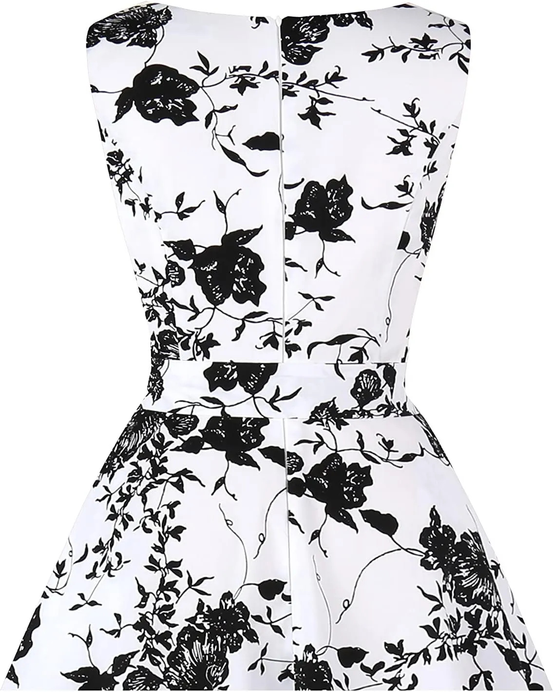 Dressever Women's 50s 60s Vintage Sleeveless Cocktail Party Dress with Pockets