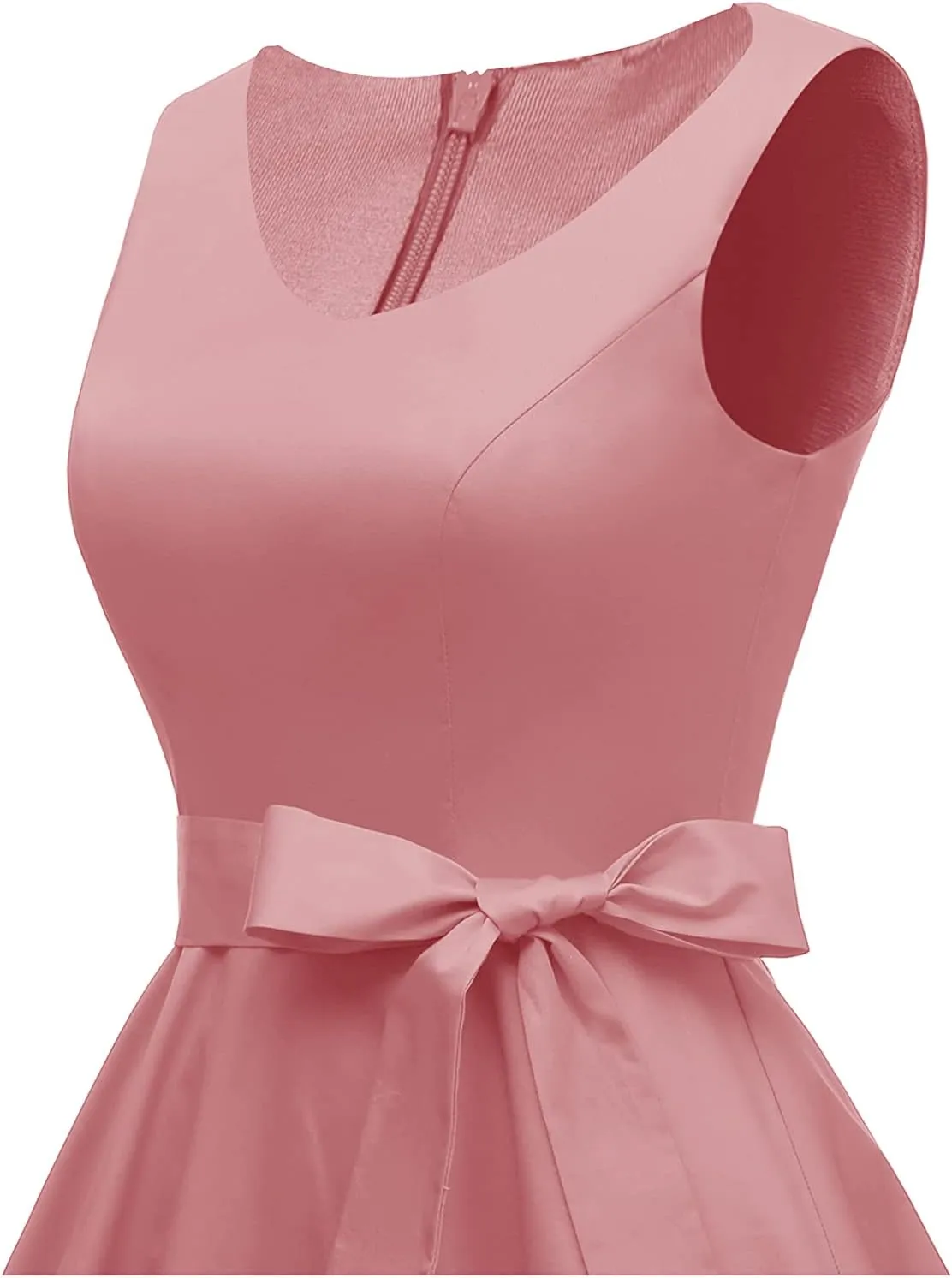 Dressever Women's 50s 60s Vintage Sleeveless Cocktail Party Dress with Pockets