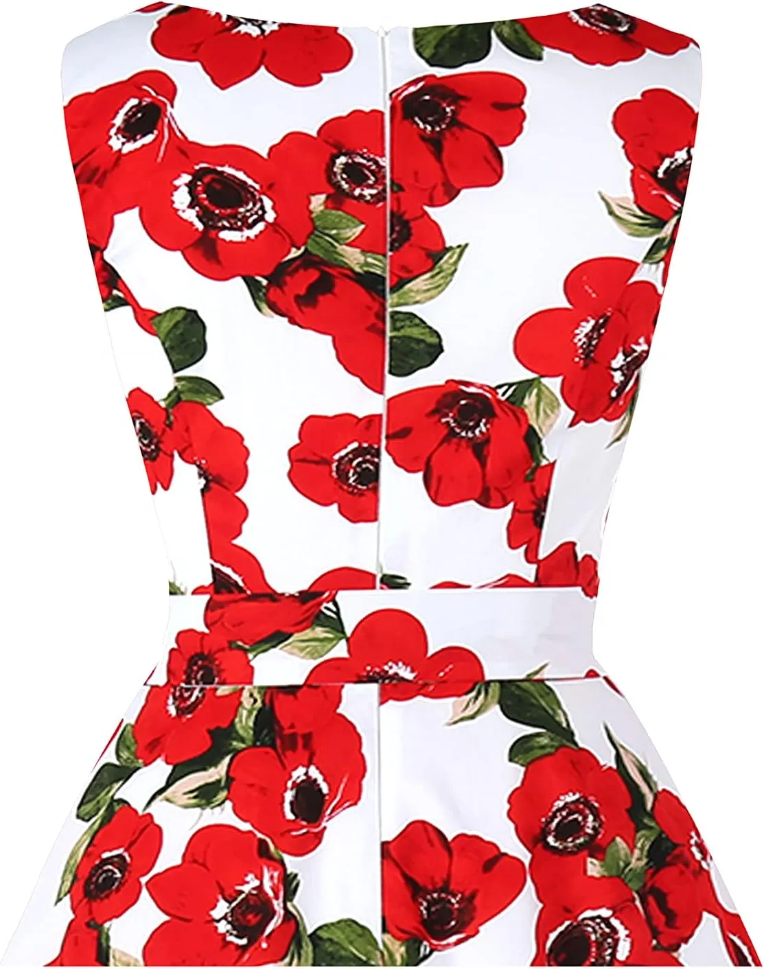 Dressever Women's 50s 60s Vintage Sleeveless Cocktail Party Dress with Pockets