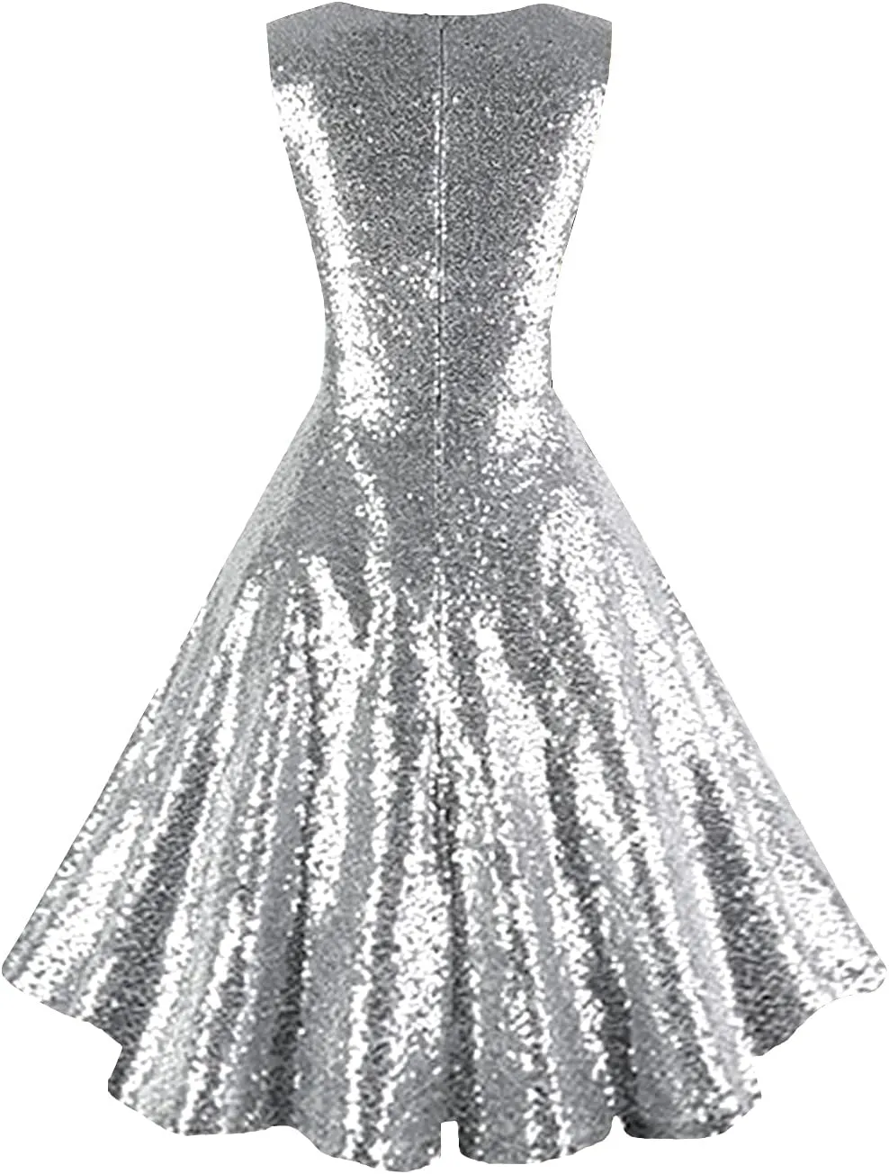 Dressever Women's 50s 60s Vintage Sleeveless Cocktail Party Dress with Pockets