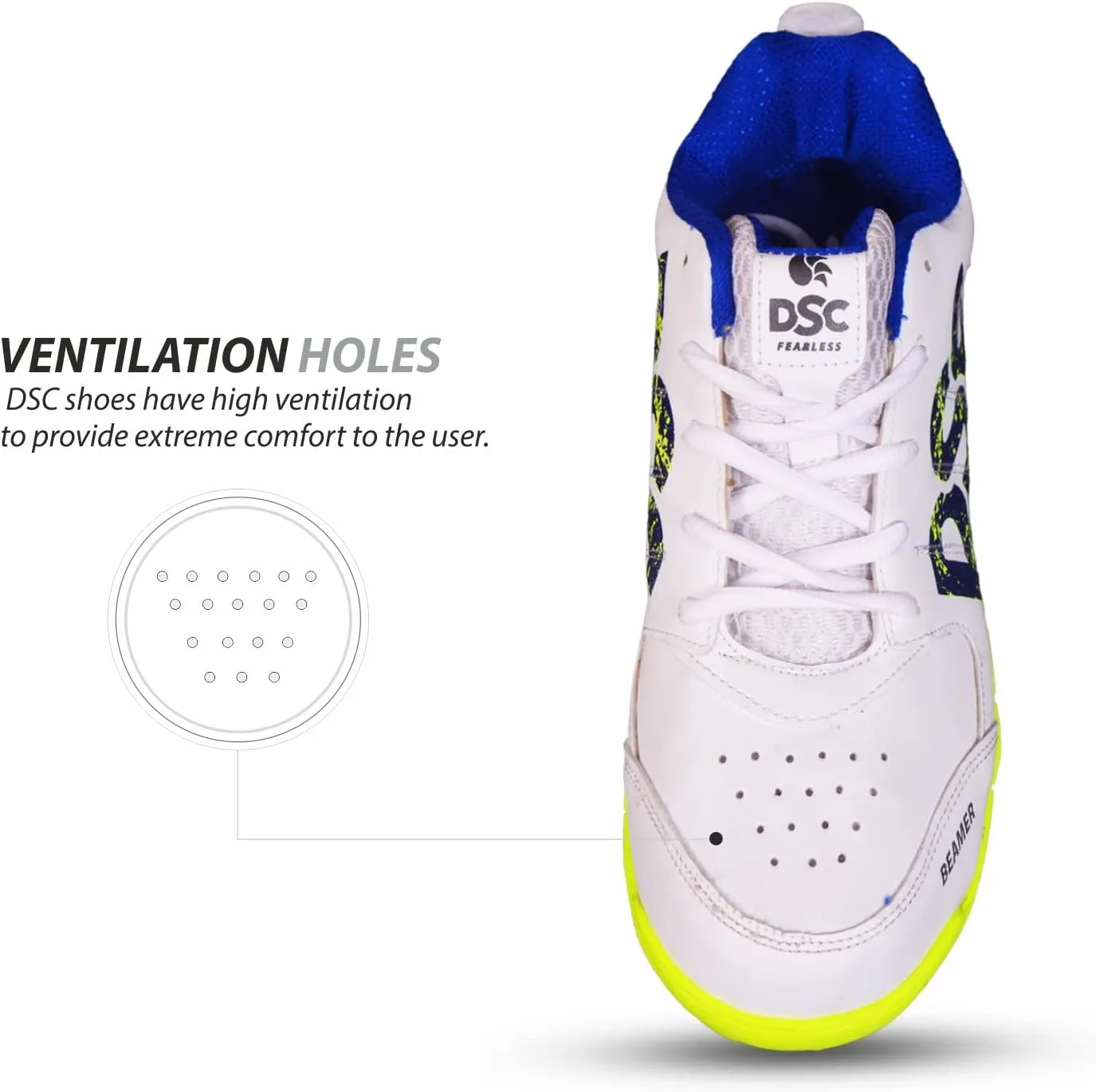 DSC Beamer Cricket Shoe | Material: Polyvinyl Chloride | Long Lasting Performance | Breathable Mesh for Improving Performance | for Mens & Boys