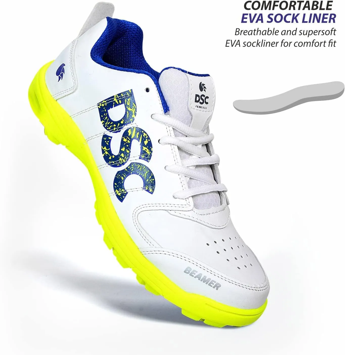 DSC Beamer Cricket Shoe | Material: Polyvinyl Chloride | Long Lasting Performance | Breathable Mesh for Improving Performance | for Mens & Boys