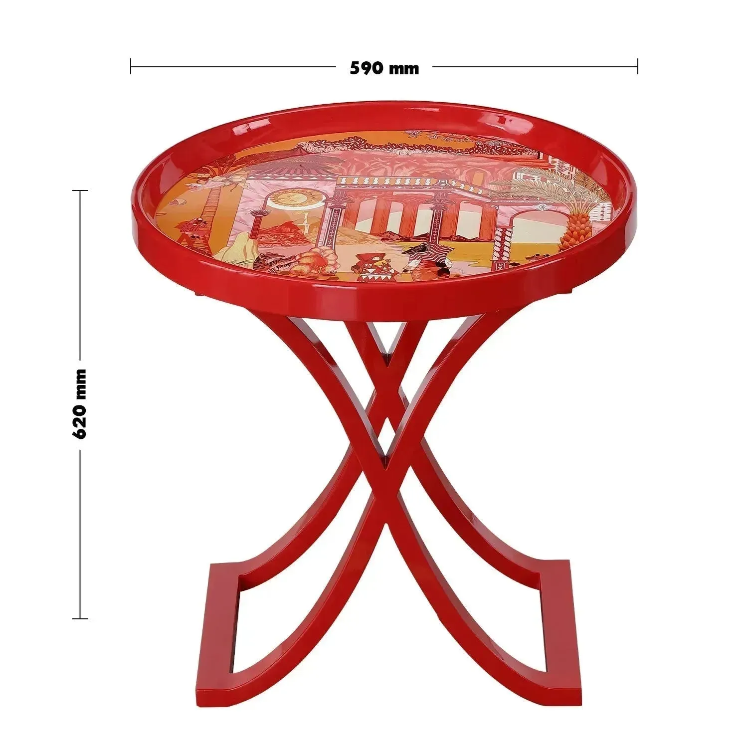 Eclectic Wood Side Table REDHOOD