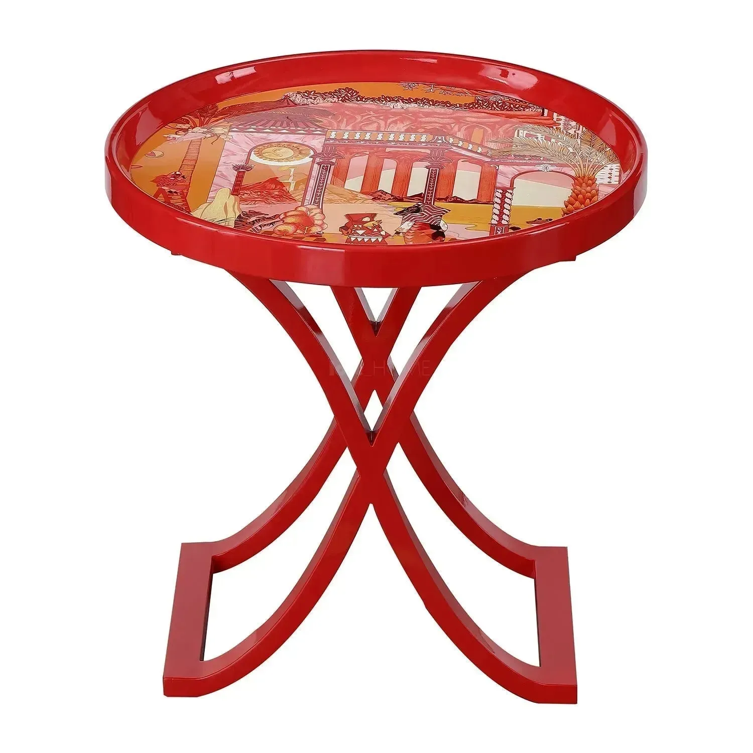 Eclectic Wood Side Table REDHOOD