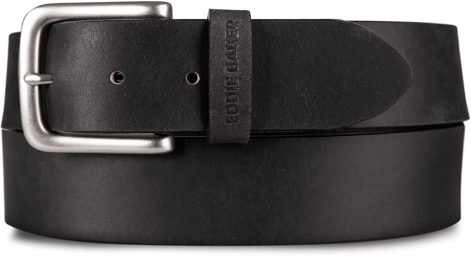 Eddie Bauer Men's Leather Belt | Casual | Everyday | Jeans | Trousers | Chinos | Metal Buckle