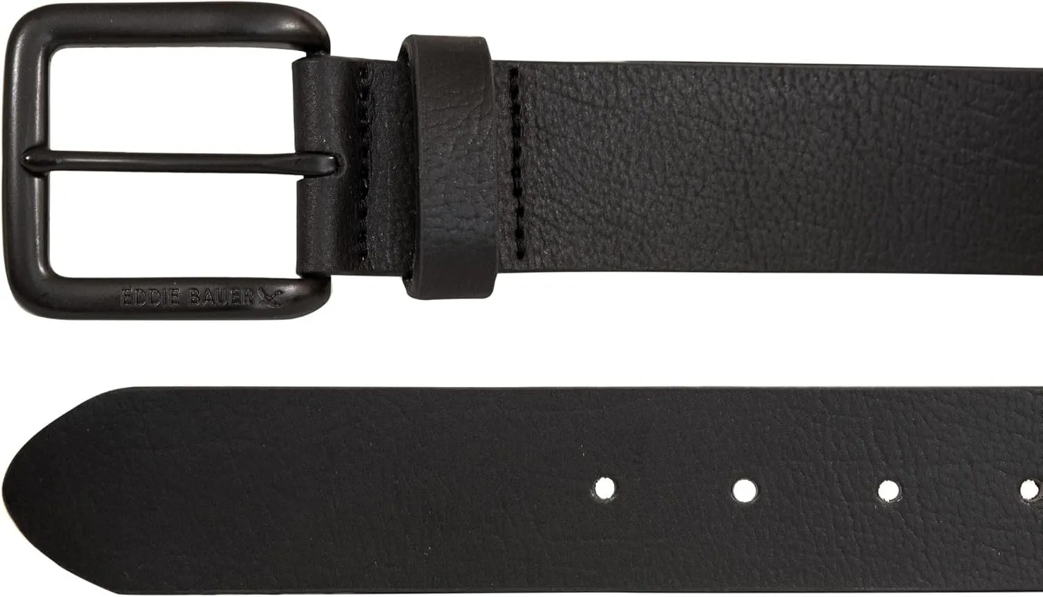 Eddie Bauer Men's Leather Belt | Casual | Everyday | Jeans | Trousers | Chinos | Metal Buckle