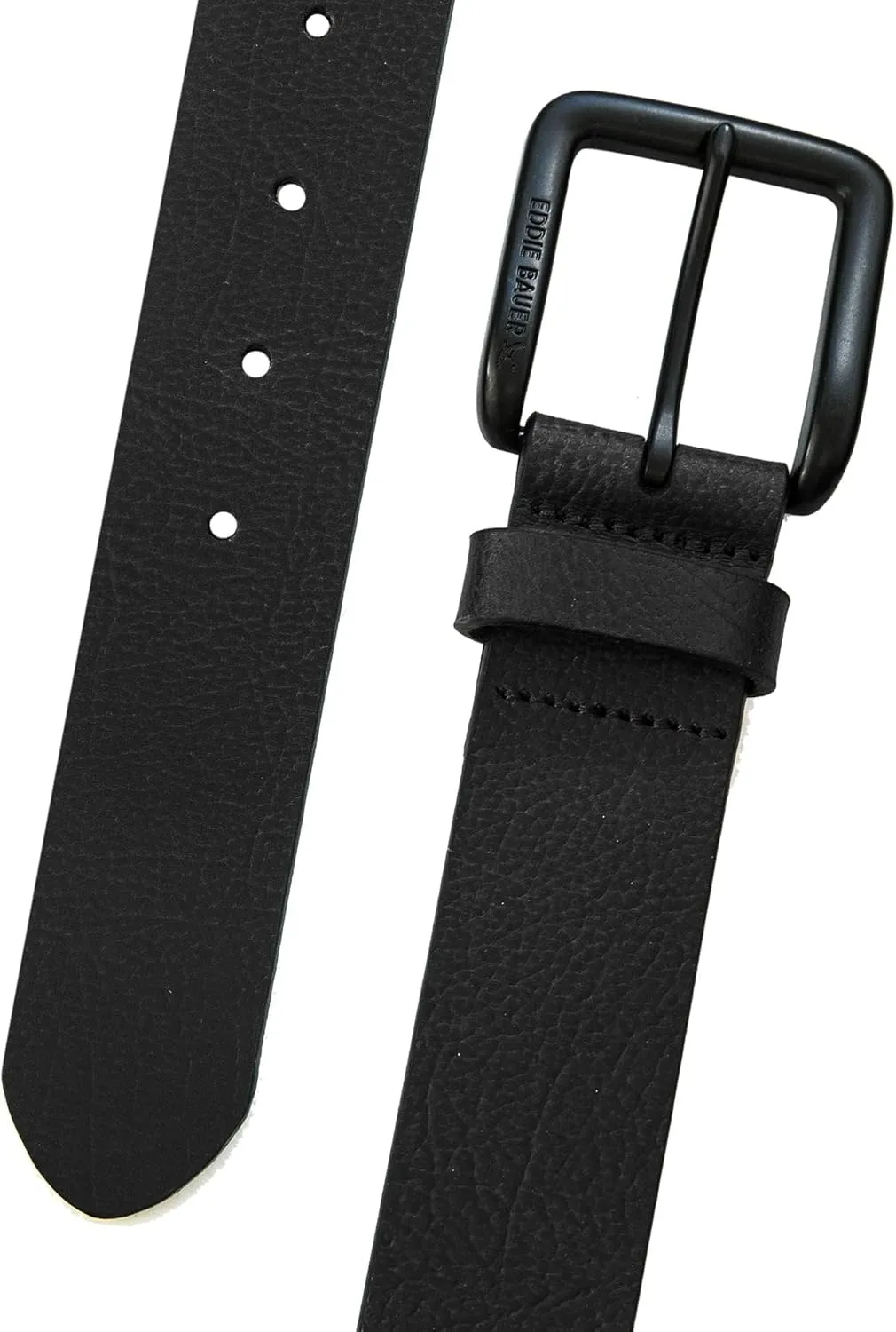 Eddie Bauer Men's Leather Belt | Casual | Everyday | Jeans | Trousers | Chinos | Metal Buckle