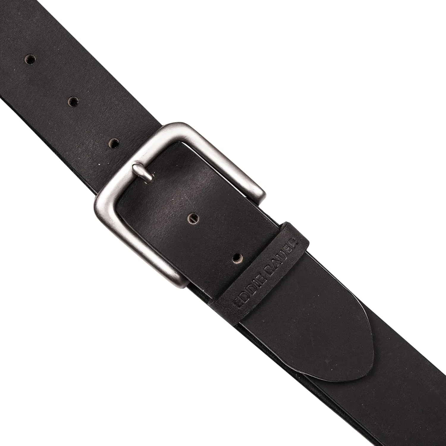 Eddie Bauer Men's Leather Belt | Casual | Everyday | Jeans | Trousers | Chinos | Metal Buckle
