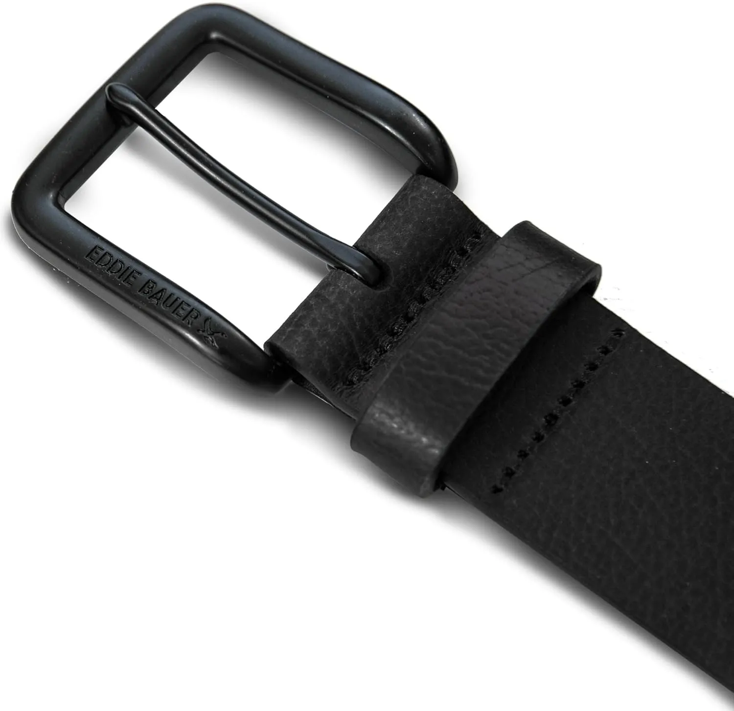 Eddie Bauer Men's Leather Belt | Casual | Everyday | Jeans | Trousers | Chinos | Metal Buckle