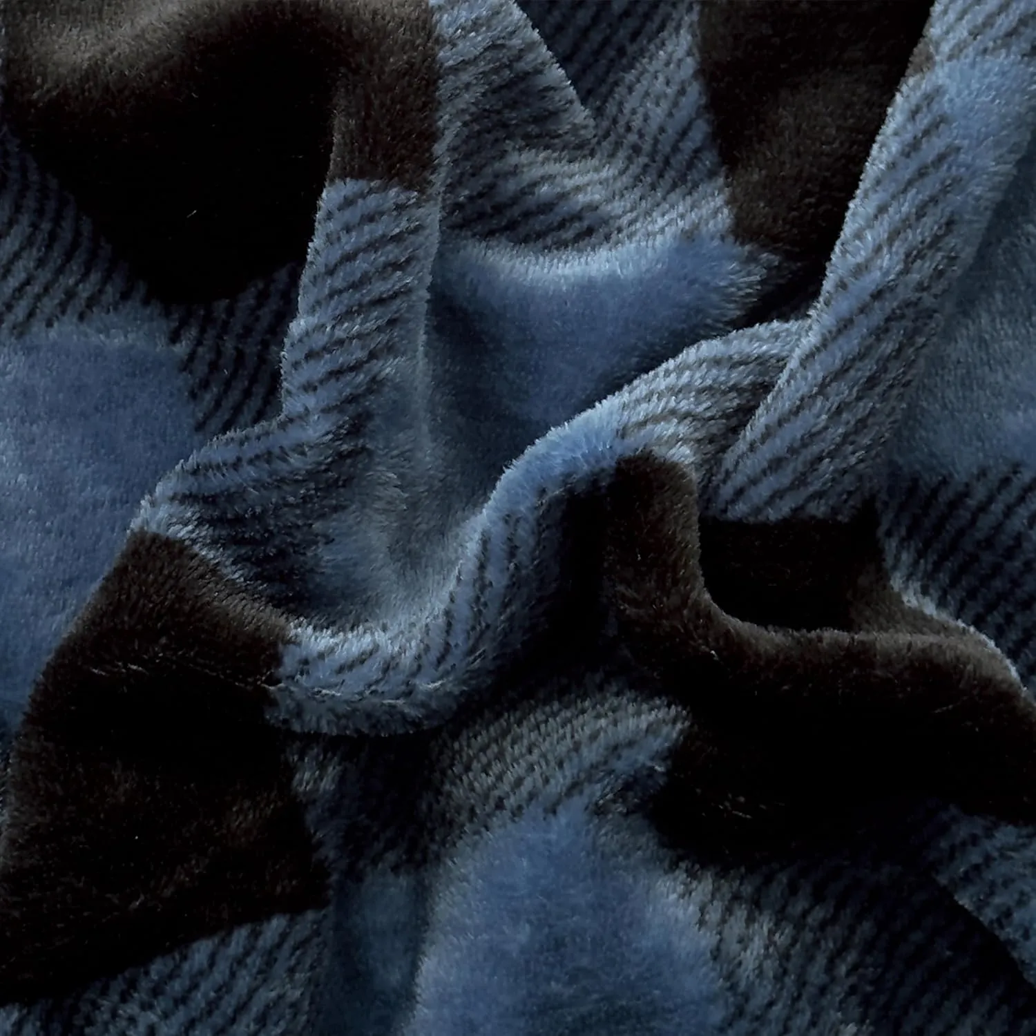 Elegant Comfort Luxuriously Soft 4-Piece Velvet Plush Flannel Sheet Set - Premium Quality - Cozy Warm, Anti-Static, Non Pilling Fuzzy Velvet Flannel Fleece Deep Pocket Sheet Set - King, Buffalo Blue