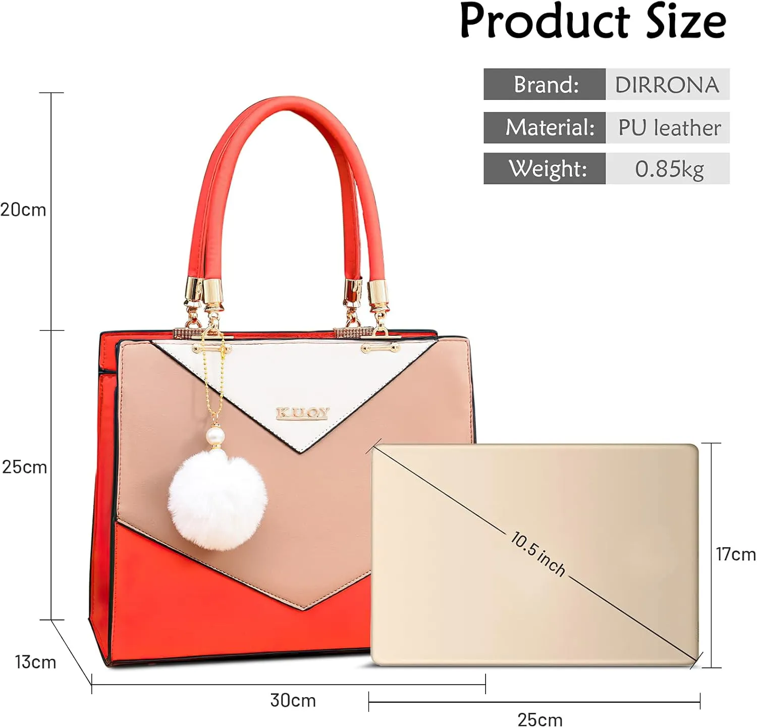 Elegant Ladies Handbag V Shape Womens Shoulder Bag Casual Messengerbag