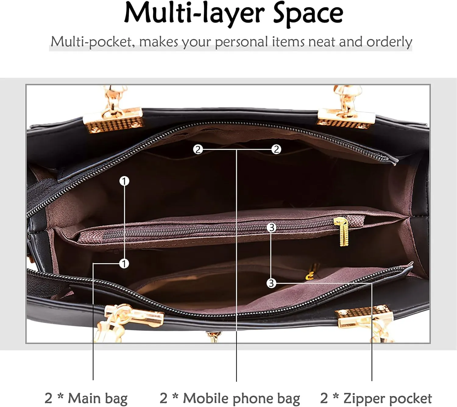 Elegant Ladies Handbag V Shape Womens Shoulder Bag Casual Messengerbag