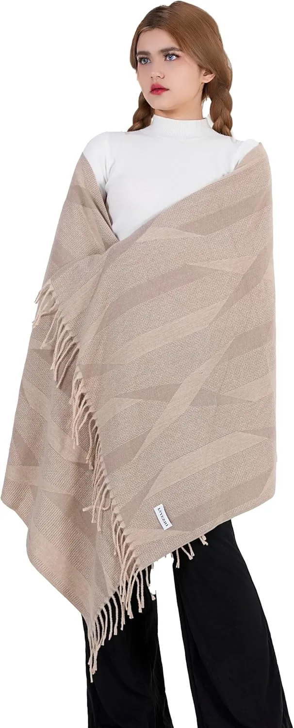 Elegant oversized shawl scarf Cashmere feel blanket scarf