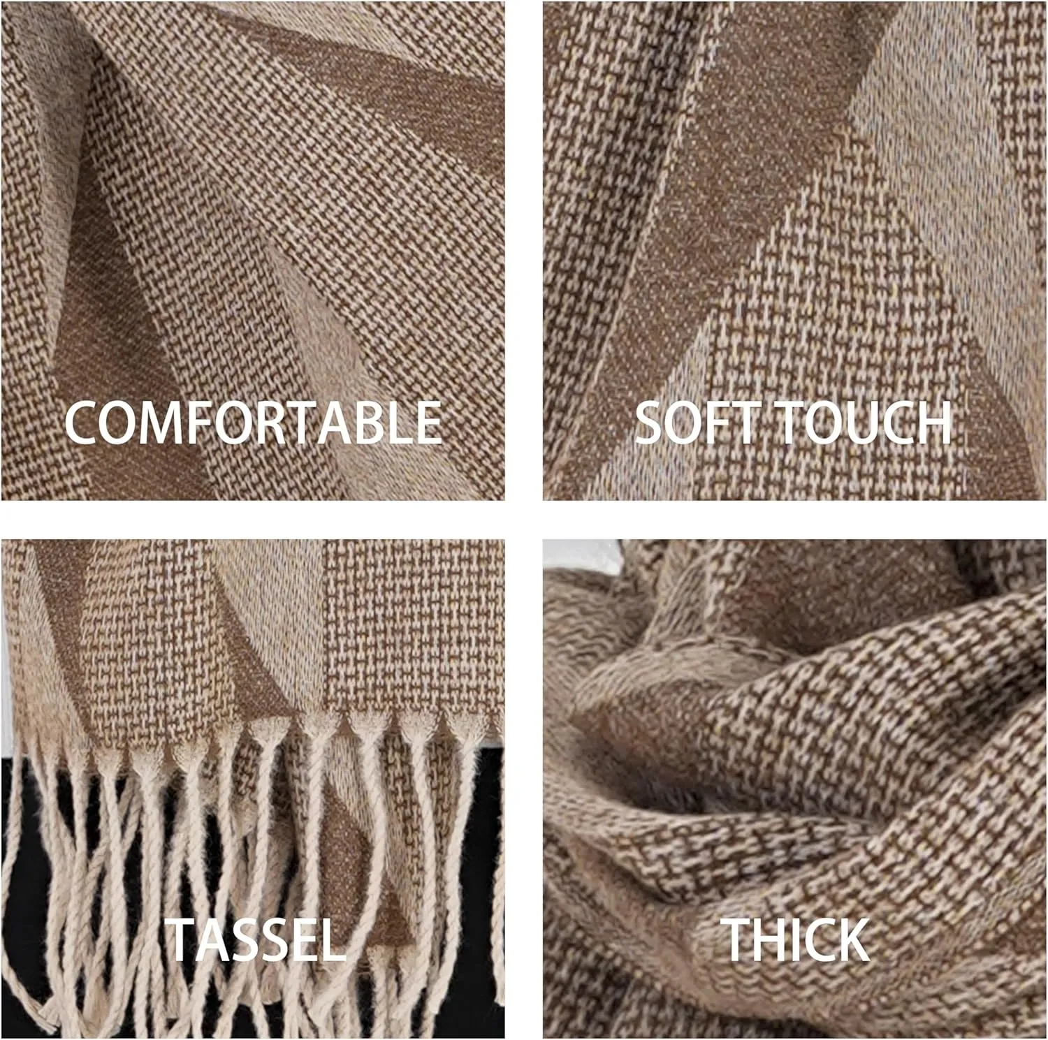 Elegant oversized shawl scarf Cashmere feel blanket scarf