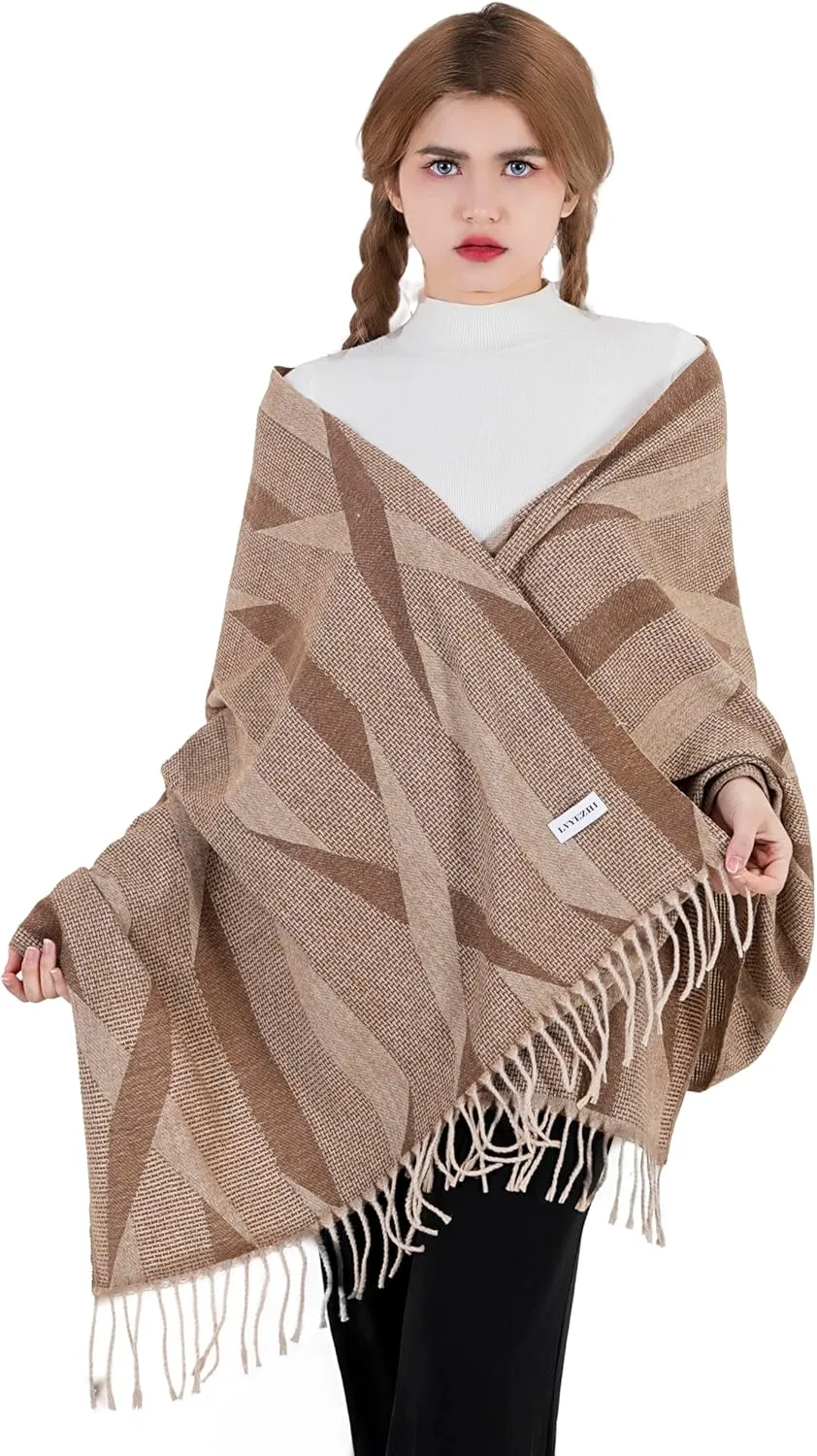 Elegant oversized shawl scarf Cashmere feel blanket scarf