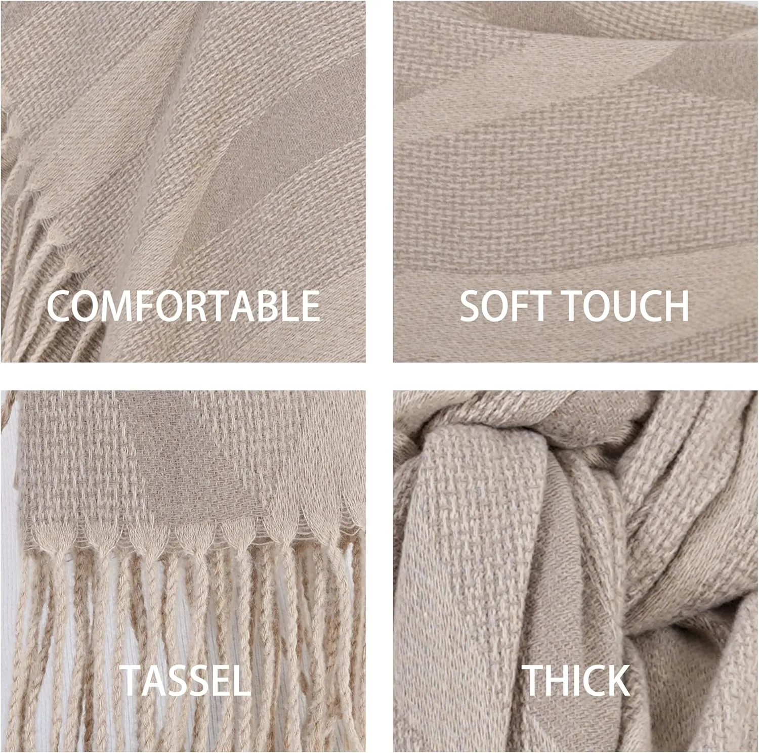 Elegant oversized shawl scarf Cashmere feel blanket scarf