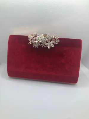 Elegant Red Evening Clutch Purse