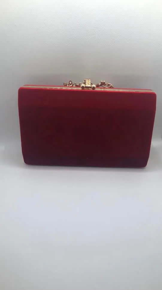 Elegant Red Evening Clutch Purse