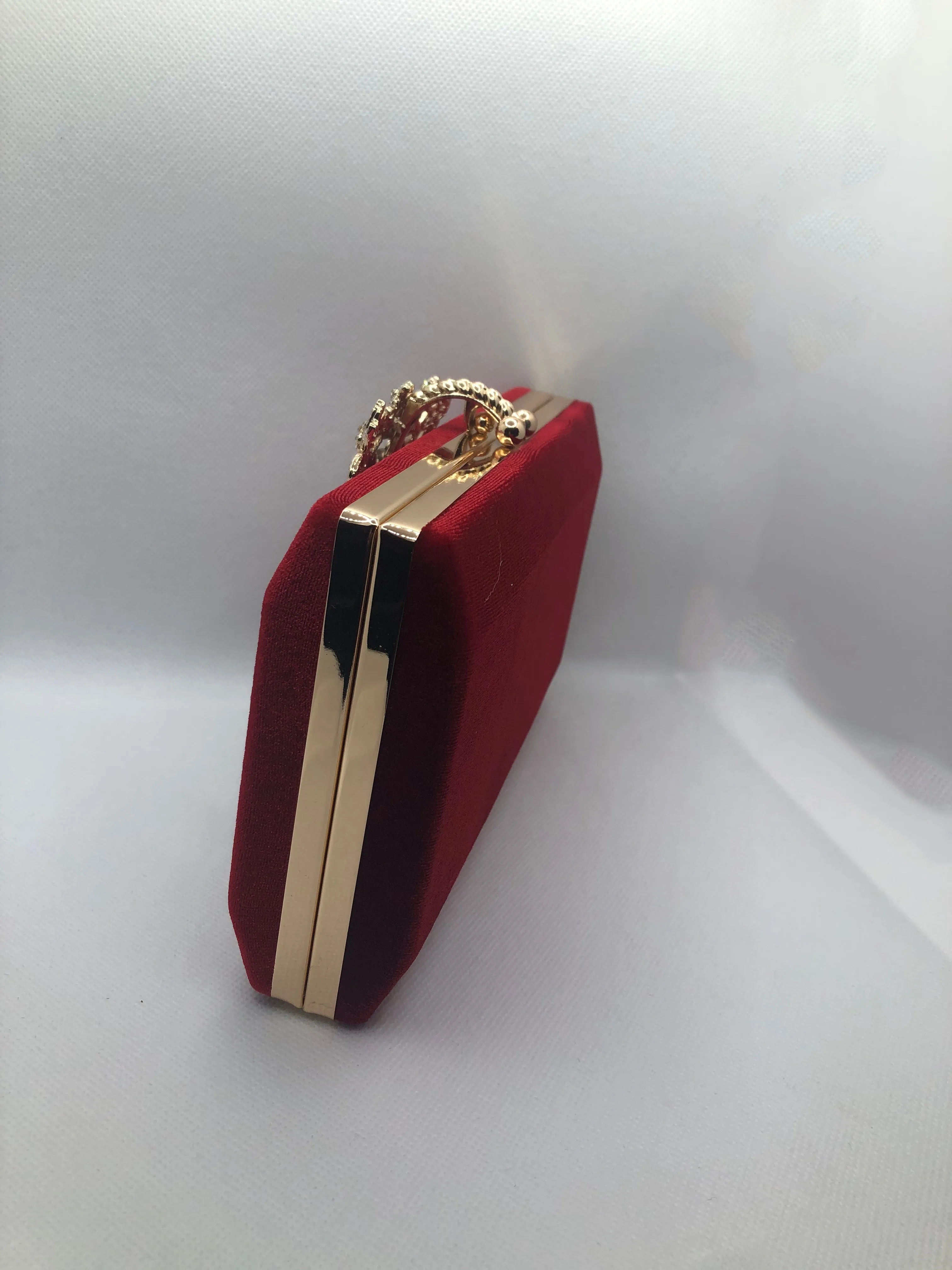 Elegant Red Evening Clutch Purse