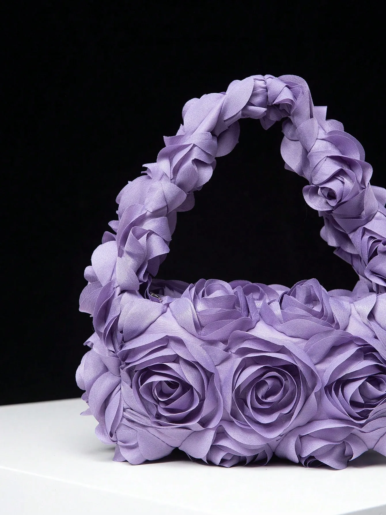 Elegant Rose Pattern Evening Bag, Handbag For Wedding Party