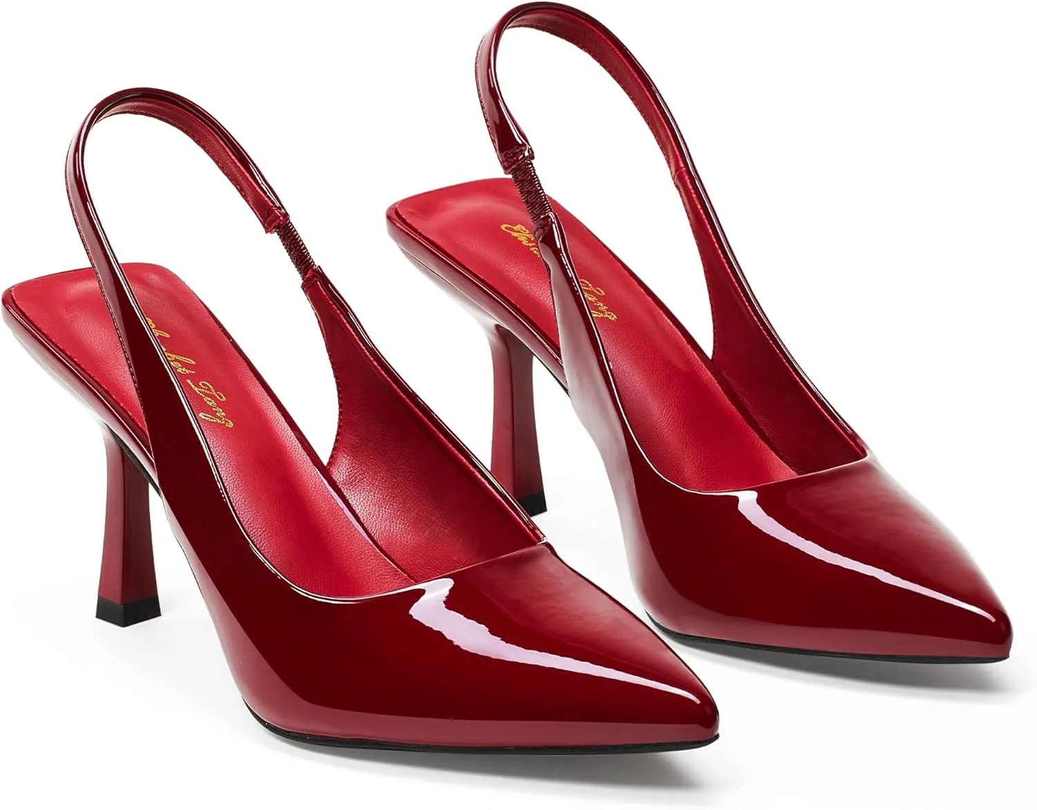 Elisabet Tang 3.14 in Trendy Slingback Stiletto Pumps for Women - Sexy Slip on Pointed Closed Toe mid High Heels Daily Party Office