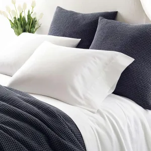 Essential Sateen White Sheet Set, Queen Size, White Solid Pattern
