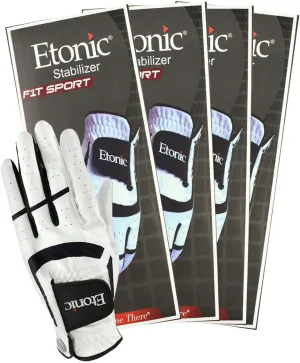 Etonic MLH Stabilizer F1T Sport Golf Glove White/Black (4 Pack)