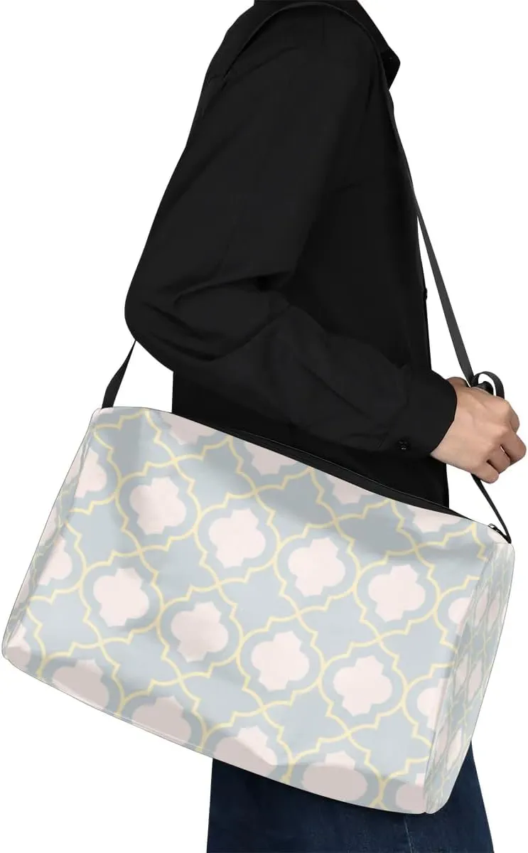 Expressive Geometrics Small Gym Bag for Men Women Workout Sport Duffle Bag Waterproof Weekender Overnight Bag Lightweight Carry on Tote Bag Crossbody Shoulder Travel Bag for Swim Yoge Dance
